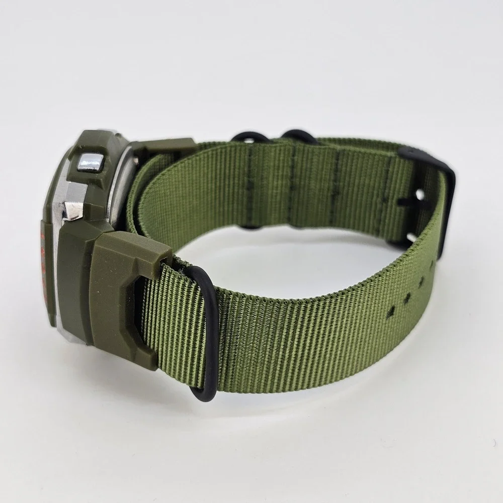 VTG Gap Sport Men's Digital Watch 45MM‎ New Army Green Nylon Band New Battery
